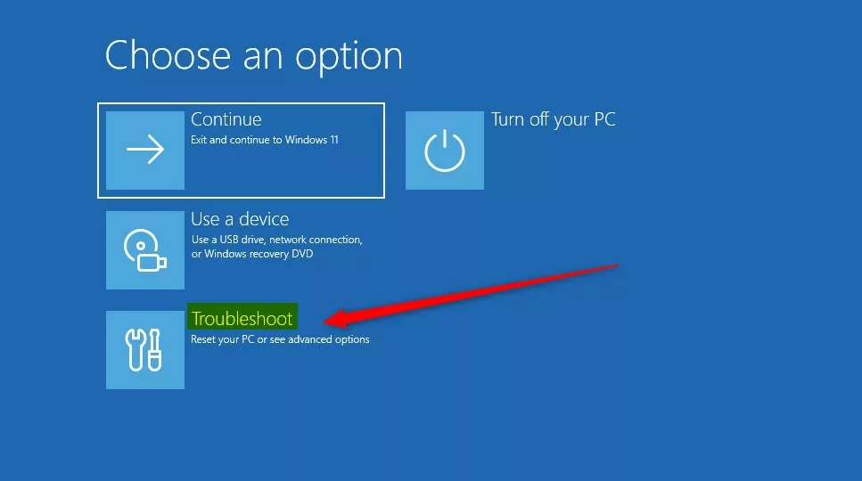 windows 11 advanced startup boot troubleshoot