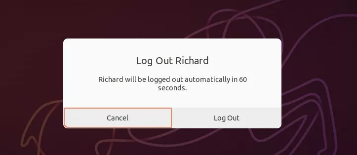 Ubuntu Linux logout prompt