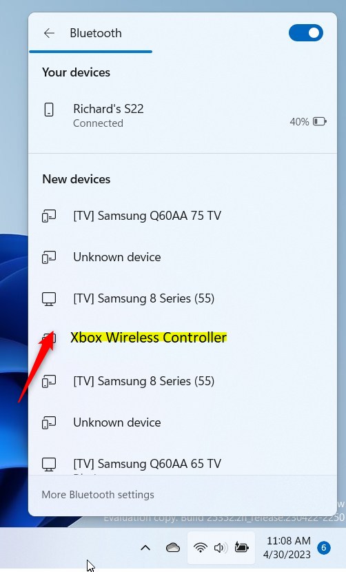 Windows 11 connect to Xbox Wireless Controller