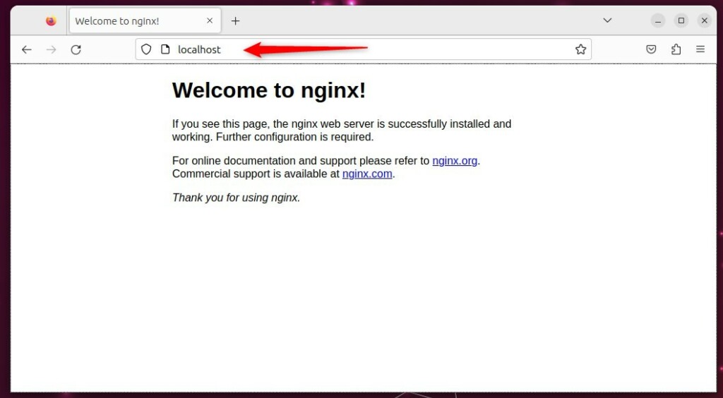 Install Nginx web server on Ubuntu Linux
