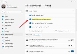 Sentence On Windows How to Turn On or Off Capitalizing the First Letter of Each Sentence on ...
