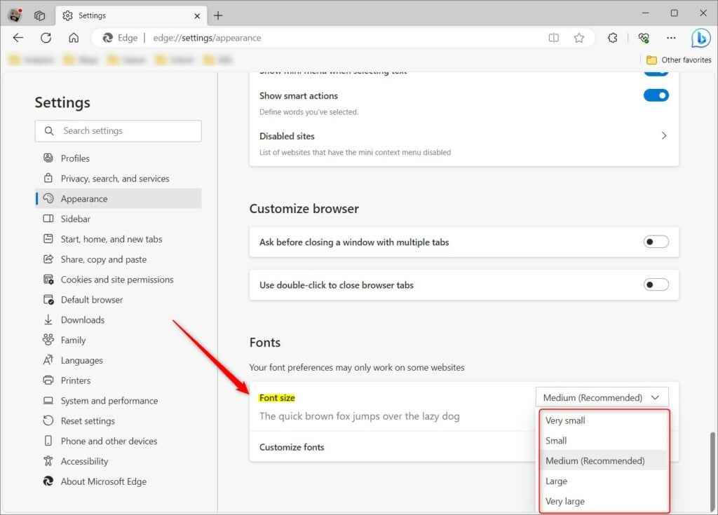 How To Change Font Size In Microsoft Edge - Geek Rewind