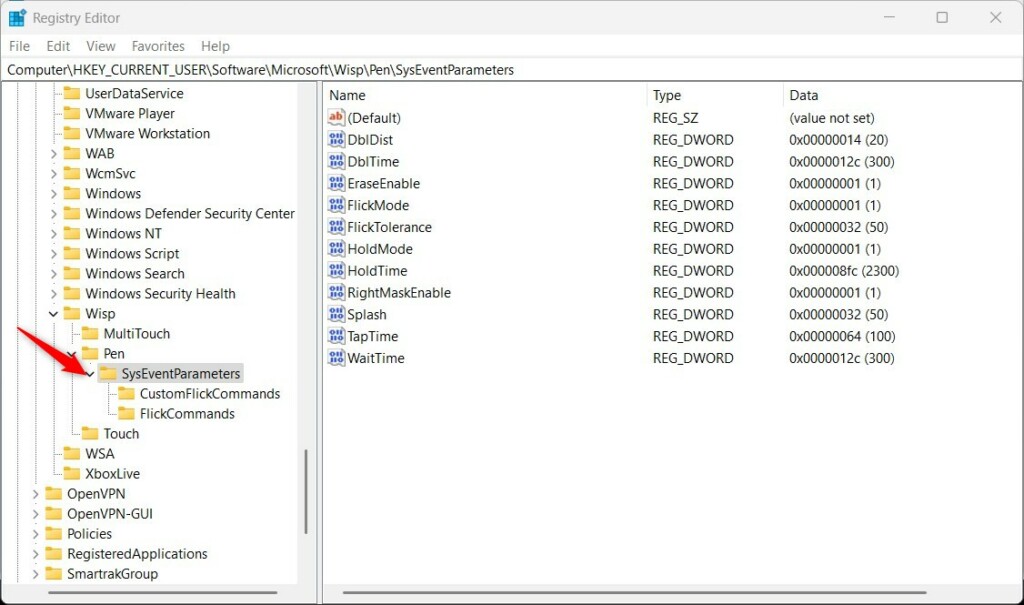 Windows 11 Pen and Windows Ink settings pane