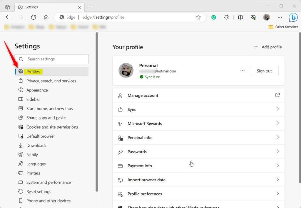 Microsoft Edge add or delete address from wallet