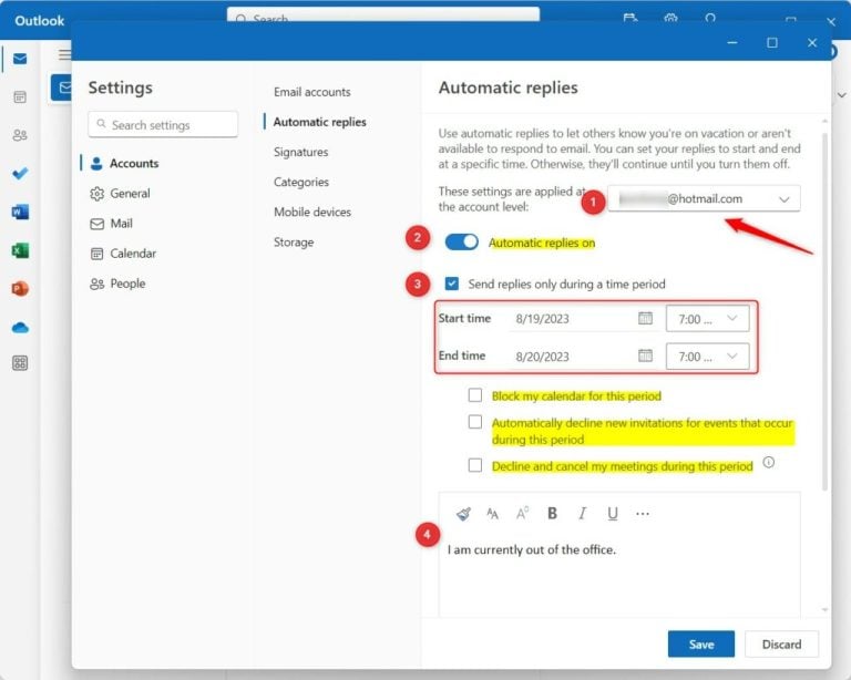 How to Turn Out of Office On or Off in Outlook App on Windows 11 Geek