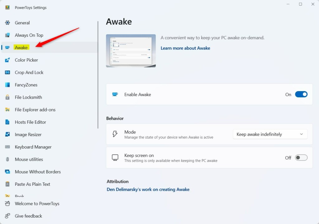 Windows 11 keep screen on indefinitely 