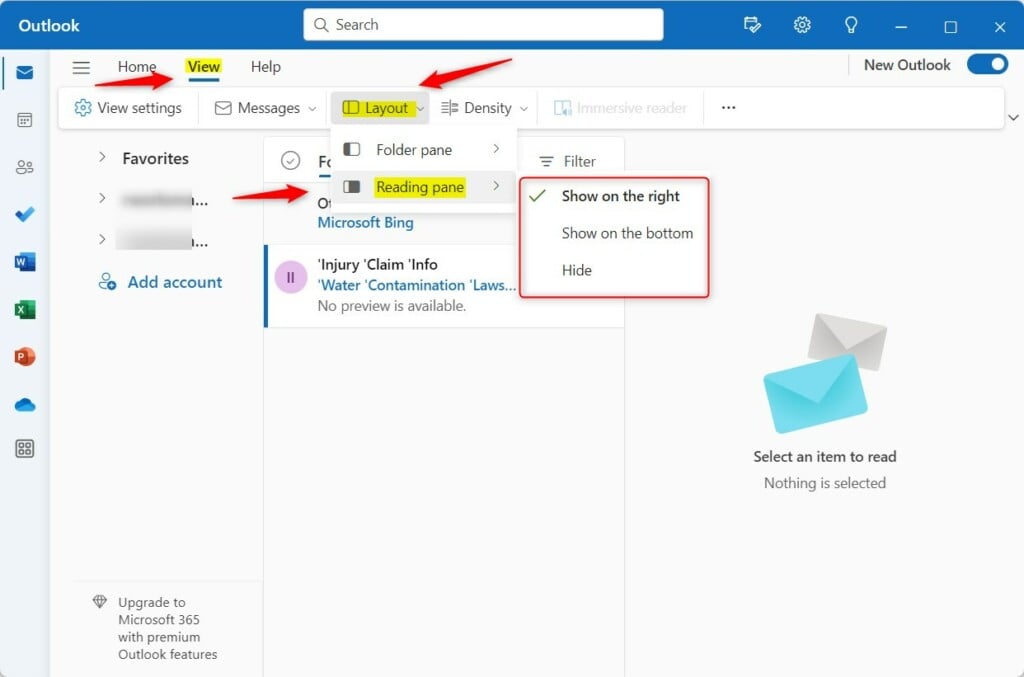 how-to-change-the-reading-pane-in-outlook-on-windows-11-geek-rewind