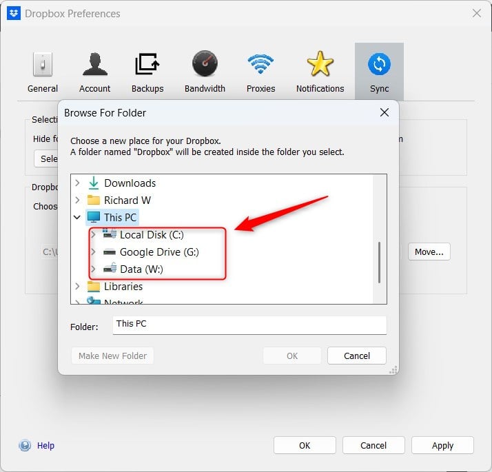 How To Move Dropbox Folder Location In Windows 11 - Geek Rewind