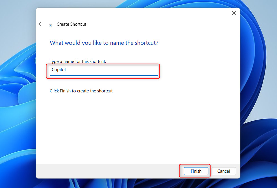 Windows 11 new desktop shortcut name