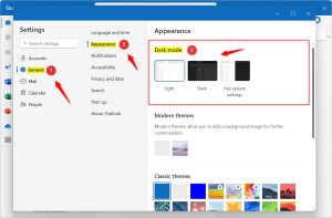 How to Enable or Disable Dark Mode in Outlook for Windows 11 | Geek Rewind