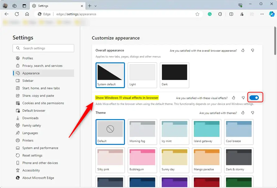 Enable or Disable Mica Effect in Microsoft Edge - Geek Rewind