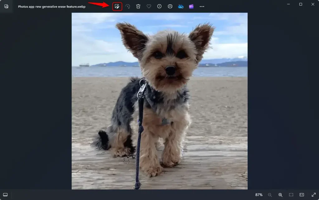 edit photo in the Photos app