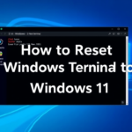 How to Reset Windows Terminal to Default Settings in Windows 11
