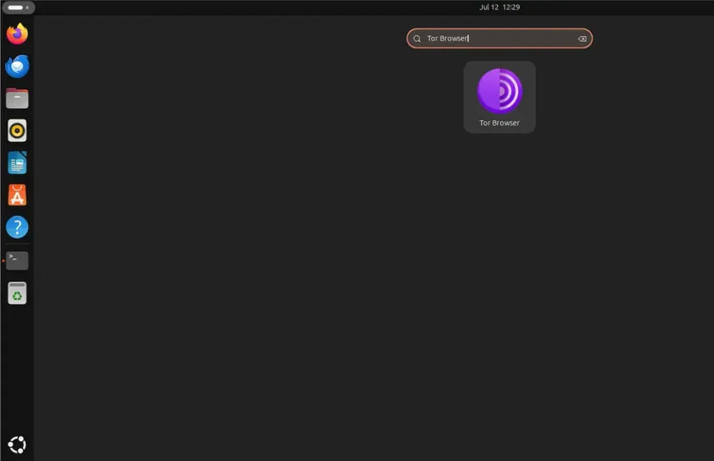 Launching Tor browser