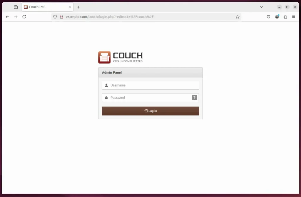 CouchCMS ready to use