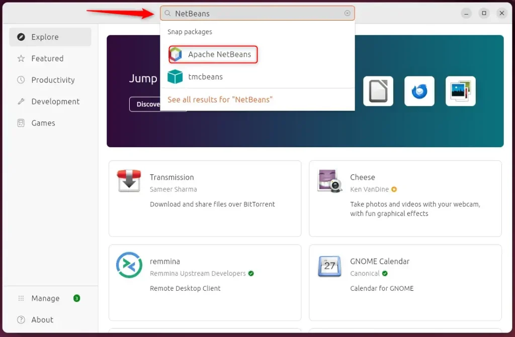NetBeans app center