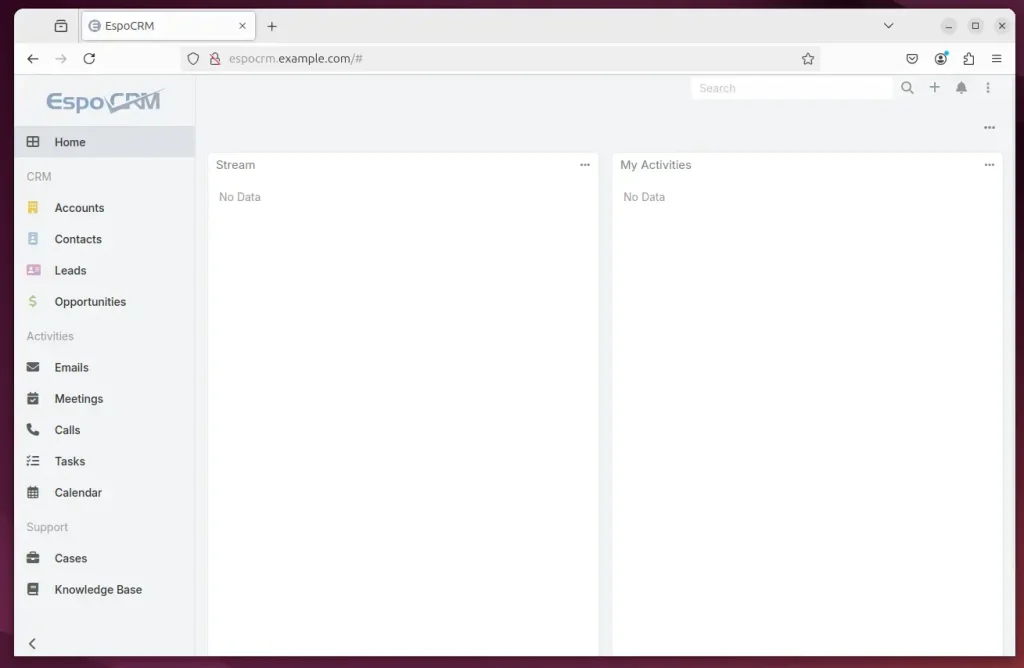 espocrm installation wizard complete