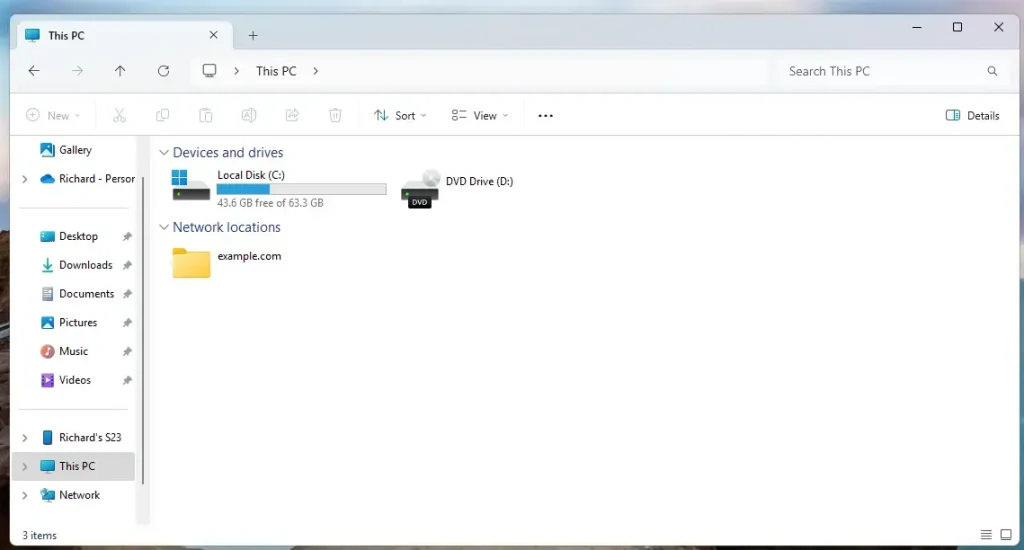 Network location Windows 11 complete