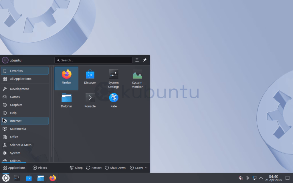 KDE Desktop background