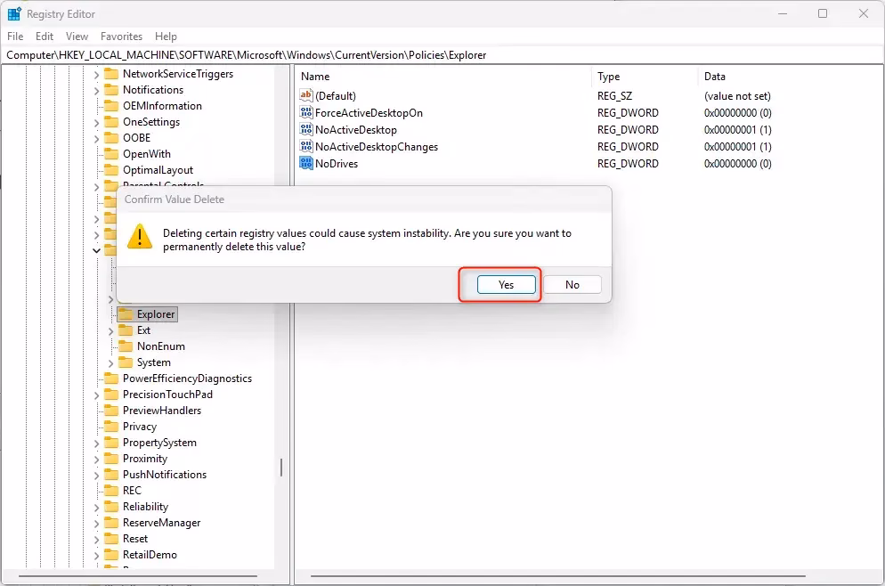 hide drive windows 11 delete