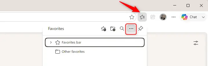 Microsoft Edge button to add multiple pages to favorites.