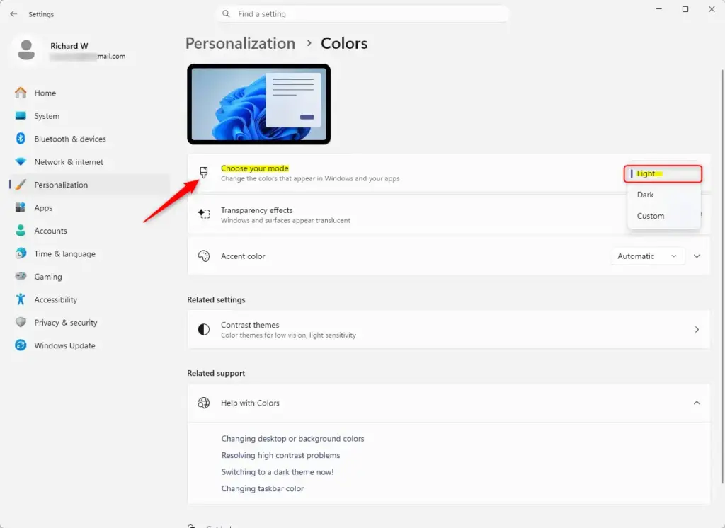 Windows 11 Light mode example with bright interface.