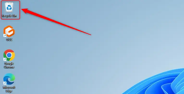 Recycle Bin icon on a Windows desktop for restoring deleted OneDrive files.