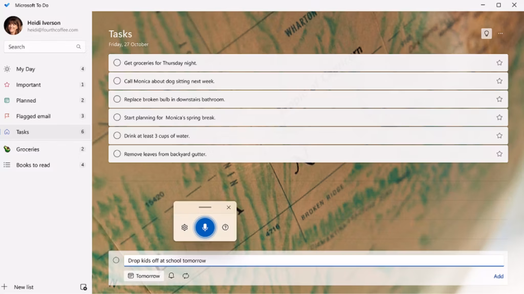 Windows 11 Voice Typing transcribing spoken words into text.