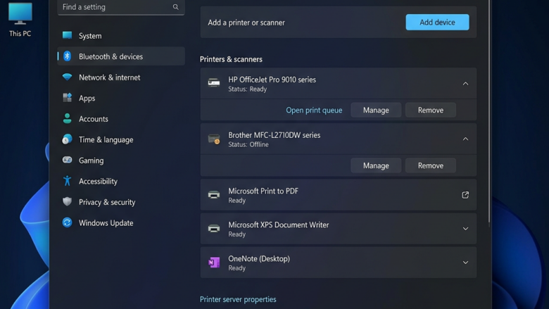 How to let Windows 11 Set the last printer used as the default printer