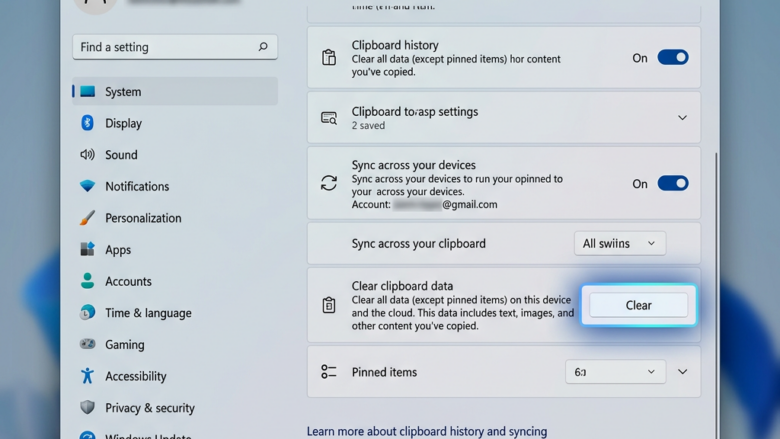 How to clear your Clipboard history in Windows 11