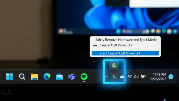 How to Add the Safely Remove Hardware and Eject Media icon to the system tray in Windows 11