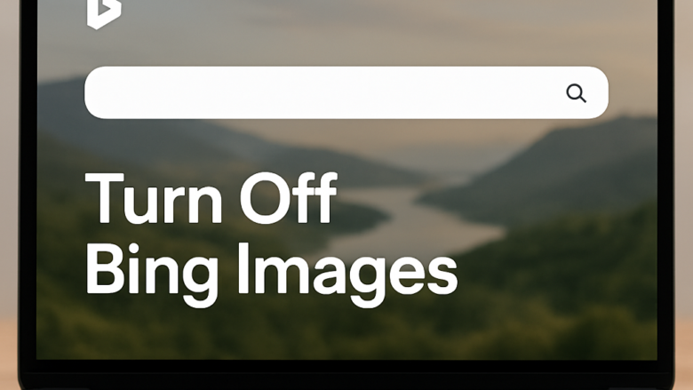 How to turn off Bing homepage images and videos