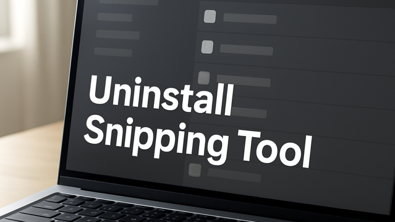 How to Uninstall and Reinstall Snipping Tool in Windows 11