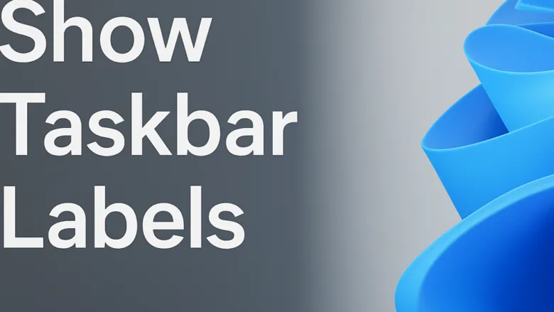 Show labels Taskbar Windows 11