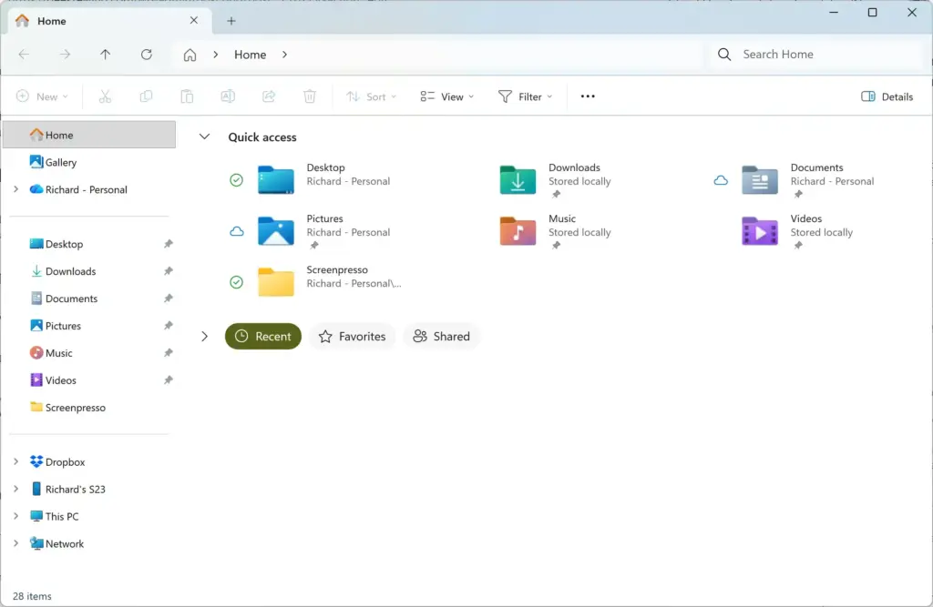 Windows 11 File Explorer showing Dropbox folder in sidebar.
