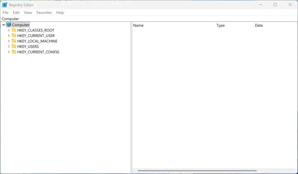 Registry Editor