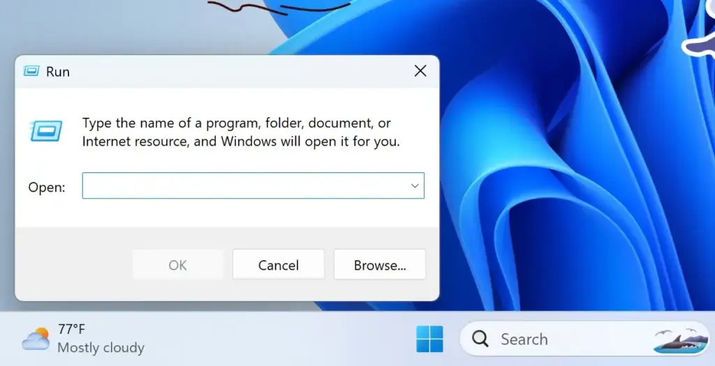 Run dialog