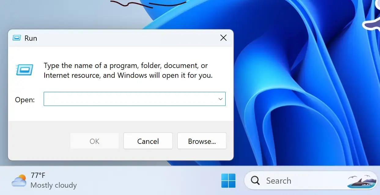Run dialog