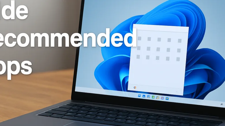Why does Windows 11 show recommended apps in the Start menu