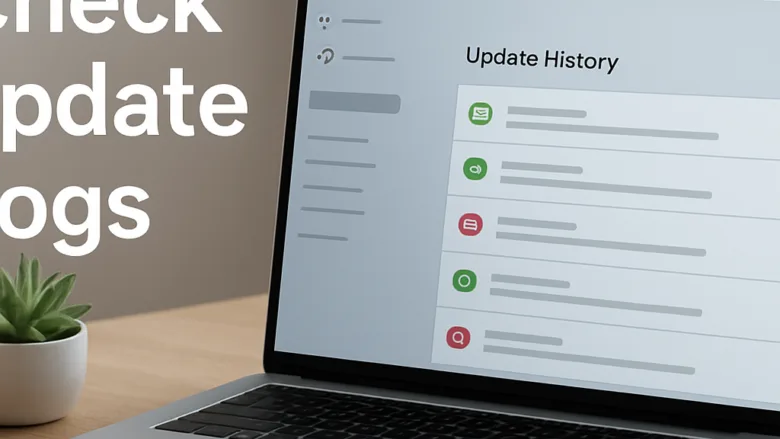 checking update history logs