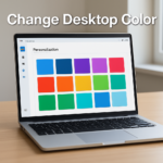 How to change desktop background color in Windows 11 personalization settings