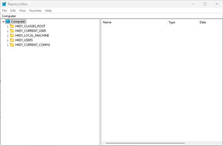 Registry Editor
