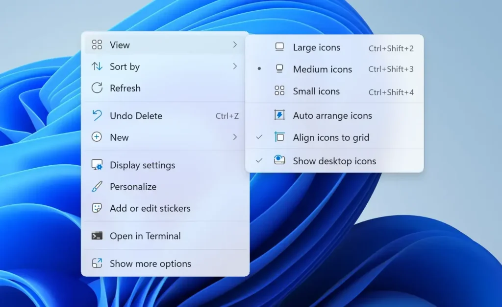 Lock Desktop Icons in Place in Windows 11 | Geek Rewind