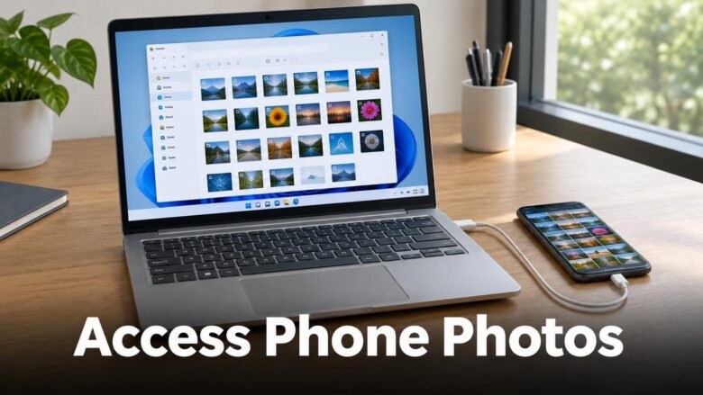 Access Phone Photos on a Lenovo IdeaPad in Windows 11