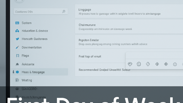 How to Change Your First Day of the Week Setting In Windows 11 Time & Language