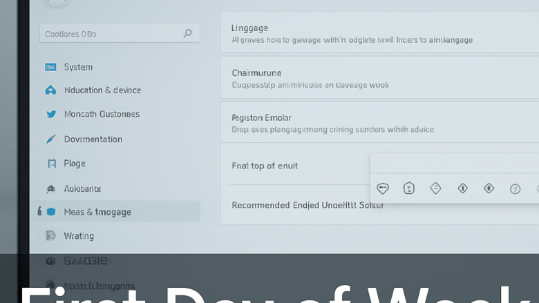 How to Change Your First Day of the Week Setting In Windows 11 Time & Language