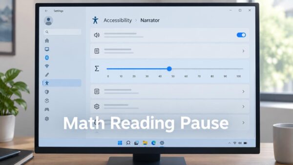 How to Change Narrator Math Reading Pause Factor in Windows 11