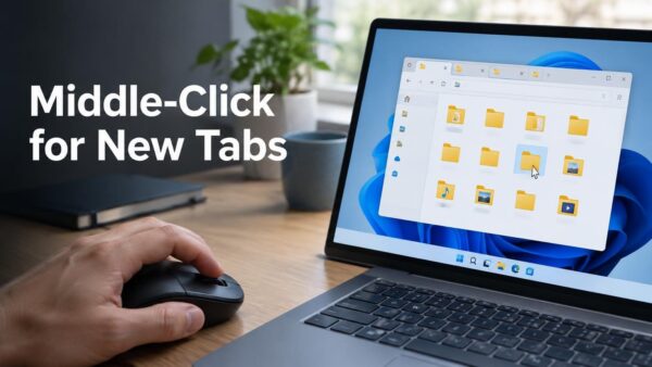 How to Middle-Click to Open a Folder in a New Tab in File Explorer