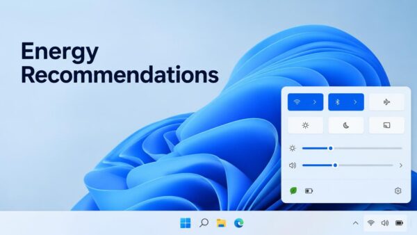 How to Use Energy Recommendations in Quick Settings in Windows 11