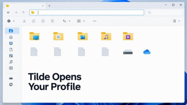 How to Use the Tilde (~) in the File Explorer Address Bar in Windows 11